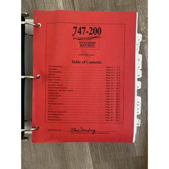 Northwest B747 Flight Crew‎ Training Manual Binder Original Set 2 80s 90s NWA - Picture 11 of 15